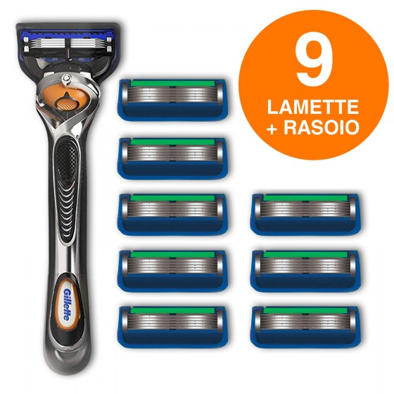 Gillette Fusion ProGlide Power Chrome Rasoio Da Uomo Con Tecnologia FlexBall con 8 Ricariche Gillette Fusion ProGlide Power Chrome Rasoio Da Uomo Con Tecnologia FlexBall con 8 Ricariche