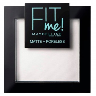 Maybelline New York Fit Me Matte & Poreless Cipria Opacizzante Colore 90 Translucent con Applicatore e Specchietto
