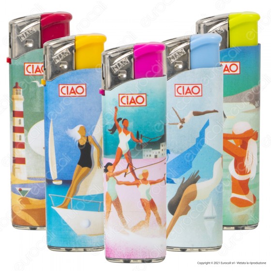 Ciao Accendino Elettronico Fantasia Summer - Serie da 5 Accendini Ciao Accendino Elettronico Fantasia Summer - Serie da 5 Accendini