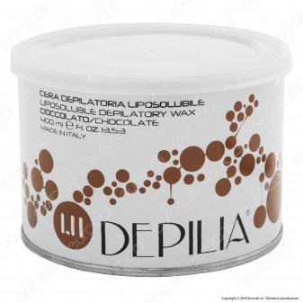 Depilia 1.11 Cioccolato Cera Depilatoria Liposolubile per Ceretta - 1 Barattolo da 400ml