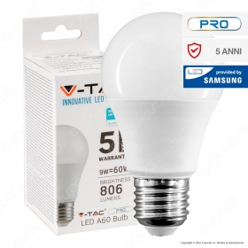 V-Tac PRO VT-210 Lampadina LED E27 9W Bulb A60 Chip Samsung - SKU 228 / 229 / 230 V-Tac PRO VT-210 Lampadina LED E27 9W Bulb A60 Chip Samsung - SKU 228 / 229 / 230