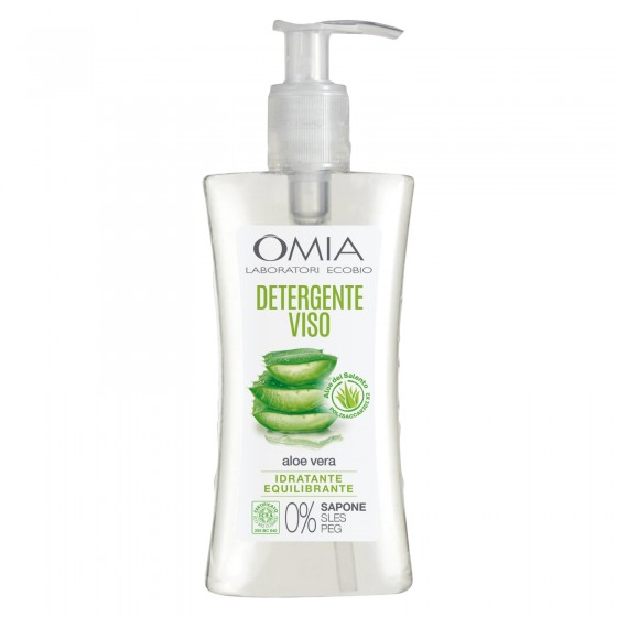 Omia Detergente Viso e Occhi Ecobiologico Aloe Vera - Flacone da 200ml