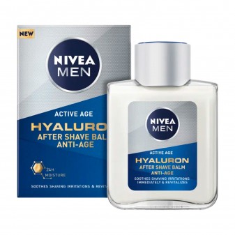 Nivea Men Active Age Hyaluron Balsamo Dopobarba Anti-età - Flacone da 100 ml