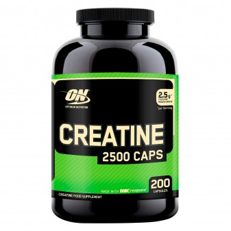 Optimum Nutrition Creatine 2500 Caps Creatina Monoidrato in Capsule - Barattolo da 200 capsule 
