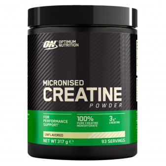 Optimum Nutrition Micronised Creatine Creatina Monoidrato in Polvere Non Aromatizzato - Barattolo da 317g 
