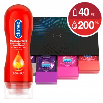 KIT Premium Durex Fun Explosion & Gel Massage 2in1 Ylang Ylang 200ml
