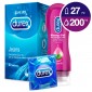 Immagine 1 - KIT Durex big pack Jeans 27 & Gel Massage 2in1 Aloe Vera 200ml