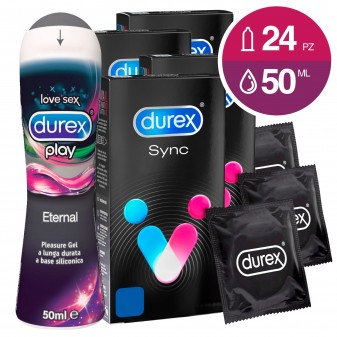 KIT Durex Sync 24pz & Gel Eternal Connection 50ml
