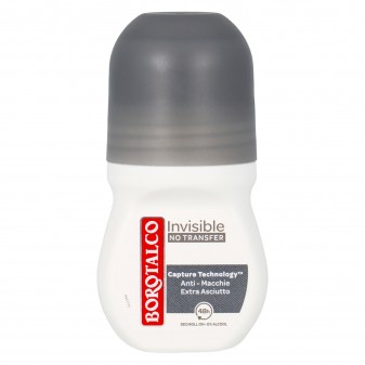 Borotalco Deodorante Invisible Roll-On con Microtalco Anti Macchie - Flacone da 50ml