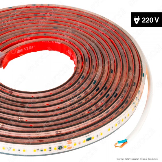 LEDCO Striscia LED Monocolore 120 LED/m 220V CRI≥90 16W/m Bobina 10 Metri IP65 - mod. SLP220LBN65/10 LEDCO Striscia LED Monocolore 120 LED/m 220V CRI≥90 16W/m Bobina 10 Metri IP65 - mod. SLP220LBN65/10