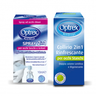 KIT Optrex Spray Occhi Secchi e Irritati & Collirio Occhi Stanchi