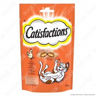 Catisfactions Kit Snack per Gatti 3 Gusti Salmone Formaggio Pollo -