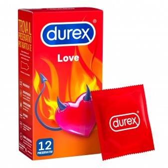 Preservativi Durex Love con Forma Easy-On - Confezione da 12 Profilattici