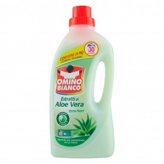 Omino Bianco Estratti di Aloe Vera Detersivo Liquido - Flacone da 1,5 Litri