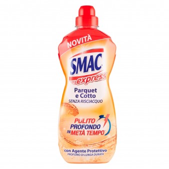 Smac Express Detergente Liquido Pavimenti per Parquet e Cotto - Flacone da 1 Litro