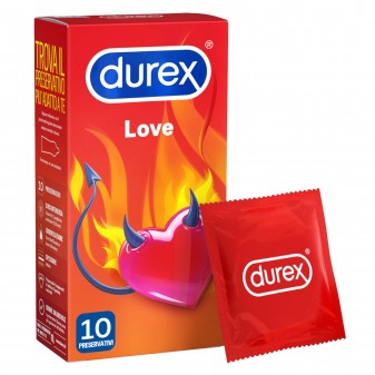 Preservativi Durex Love con Forma Easy-On - Confezione da 10 Profilattici