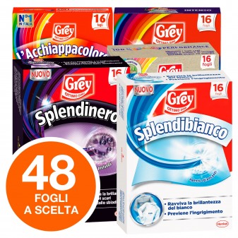 Grey Acchiappacolore Additivi in Fogli per Lavatrice Additivi - Kit