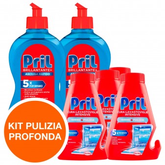Kit Pulizia Profonda Pril Brillantante+ Asciuga Rapido e Pril Cura