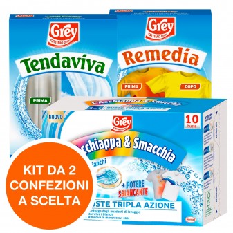Grey 1 Remedia + 1 Tendaviva + 1 Acchiappa e Smacchia per Bianchi -