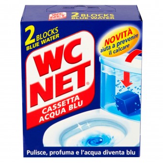 WC Net Cassetta Acqua Blu Detergente in Blocchi - Confezione da 2 Pezzi