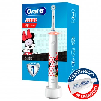Oral-B Pro 3000 Spazzolino Elettrico Minnie Ricaricabile per Bambini con Dentifricio