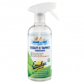 Emulsio Naturale Home and Pet Care Spray Tessuti e Tappeti Igienizzante agli Agrumi e Rosa - Flacone da 500ml