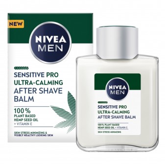 Nivea Men Sensitive Pro Ultra Calming Balsamo Dopobarba Vegano con Vitamina E e Olio di Canapa - Flacone da 100ml