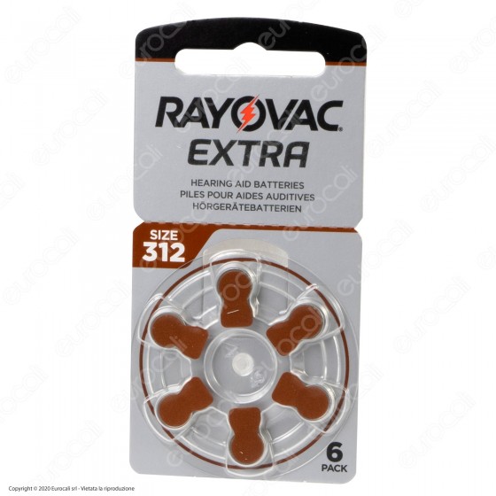 Rayovac Extra Misura 312 - Blister 6 Batterie per Protesi Acustiche Rayovac Extra Misura 312 - Blister 6 Batterie per Protesi Acustiche