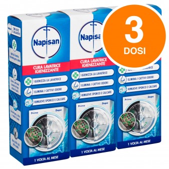 Napisan Cura Lavatrice Igienizzante - 3 Flaconi da 250ml
