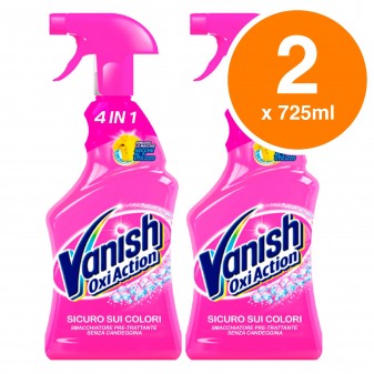 Vanish Oxi Action Smacchiatore 4in1 Pre-Trattante Spray - 2 Flaconi