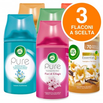 Air Wick Freshmatic 3 Ricariche Spray da 250ml - Fragranza a Scelta