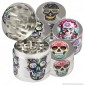 Immagine 1 - Grinder Champ High Tritatabacco Mini in Metallo 4 Parti Silver Skull