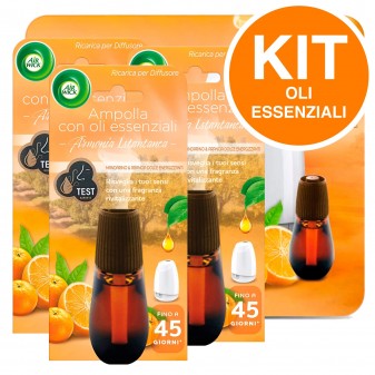 Air Wick Kit Oli Essenziali Mandarino e Arancia Dolce Energizzanti