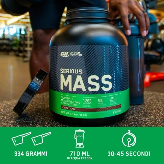 Optimum Nutrition Serious Mass Proteine Whey in Polvere per Sviluppo