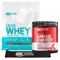 Immagine 1 - Optimum Nutrition Lean Whey al Cioccolato 772g e Amino Energy Fragola
