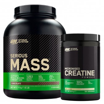 Optimum Nutrition Proteine Calorie e Creatina Serious Mass Cioccolato