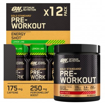 Optimum Nutrition Gold Standard Pre-Workout Energy Shot Limone e Lime