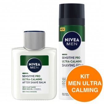 Nivea Men Sensitive Pro Ultra Calming Balsamo Dopobarba Vegano e Schiuma da...