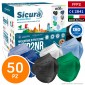 Immagine 1 - Sicura Protection 50 Mascherine Protettive Colorate Monouso con