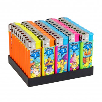 SmokeTrip Color Accendini Elettronici Fantasia Zodiaco 1 - Box da 50 Accendini